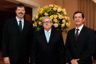 José França Almirall, 1º vice-presidente, José Mário Bozza Gazzetta, presidente da ACIL, e Hélio Roberto Chagas, 2º vice-presidente